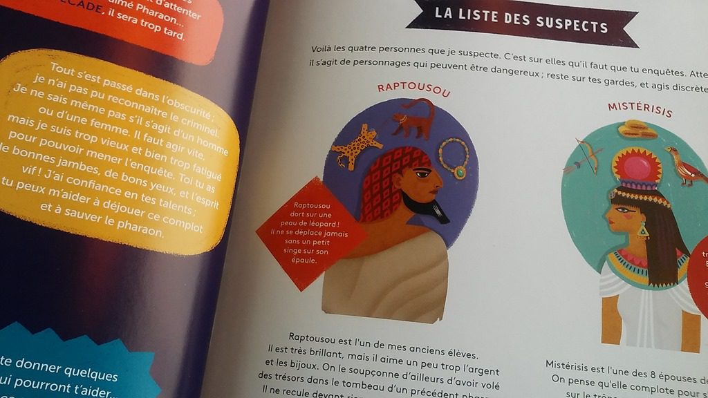 suspects livre énigme panique en égypte p9