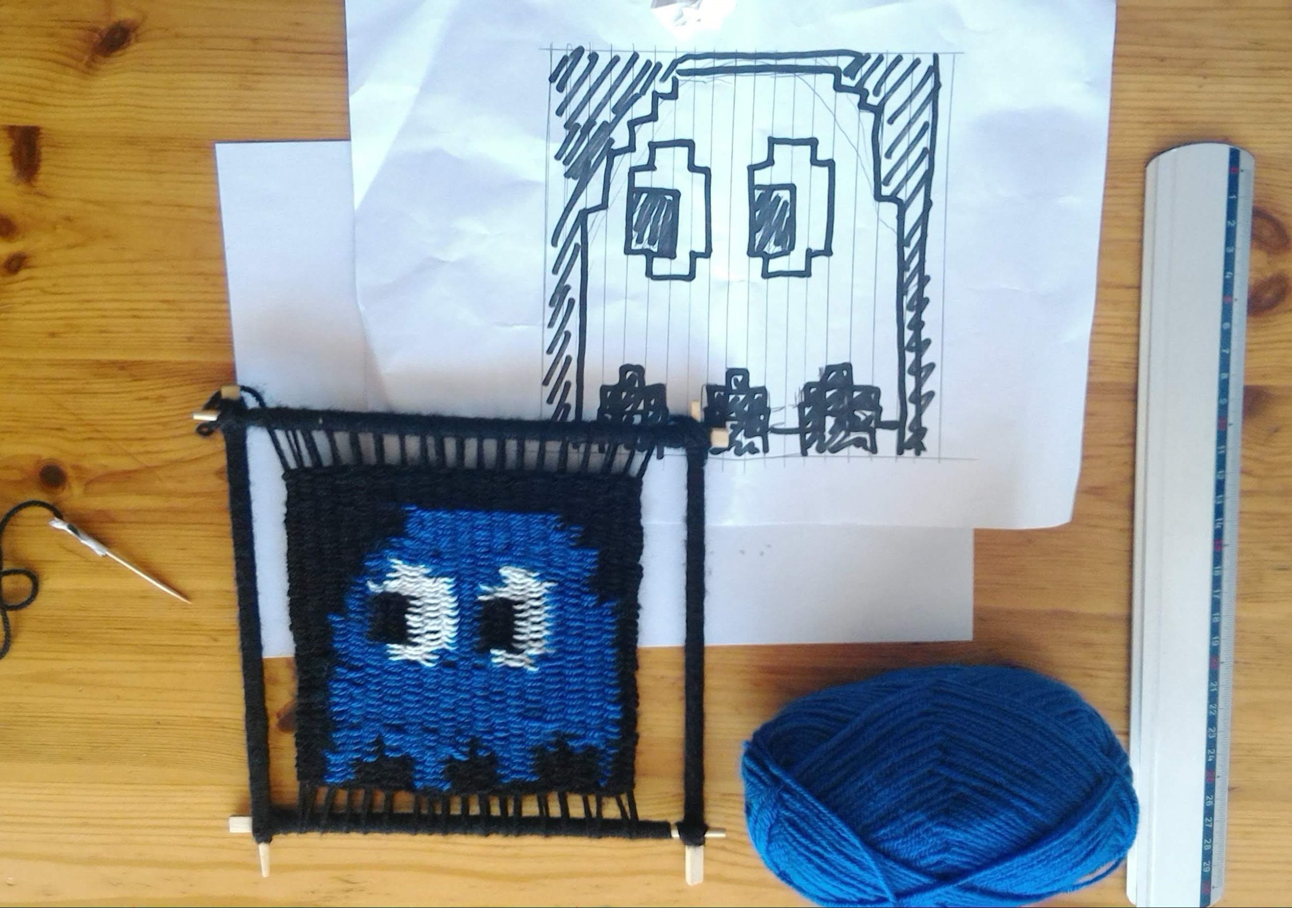 Un atelier tissage en pixel art à refaire chez soi